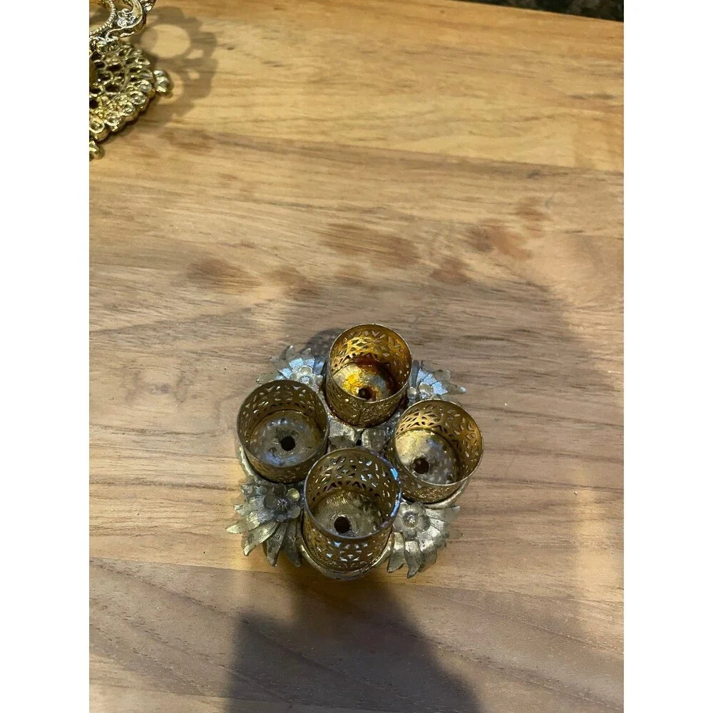 Vintage Hollywood  bright Gold Vanity Lipstick Holder